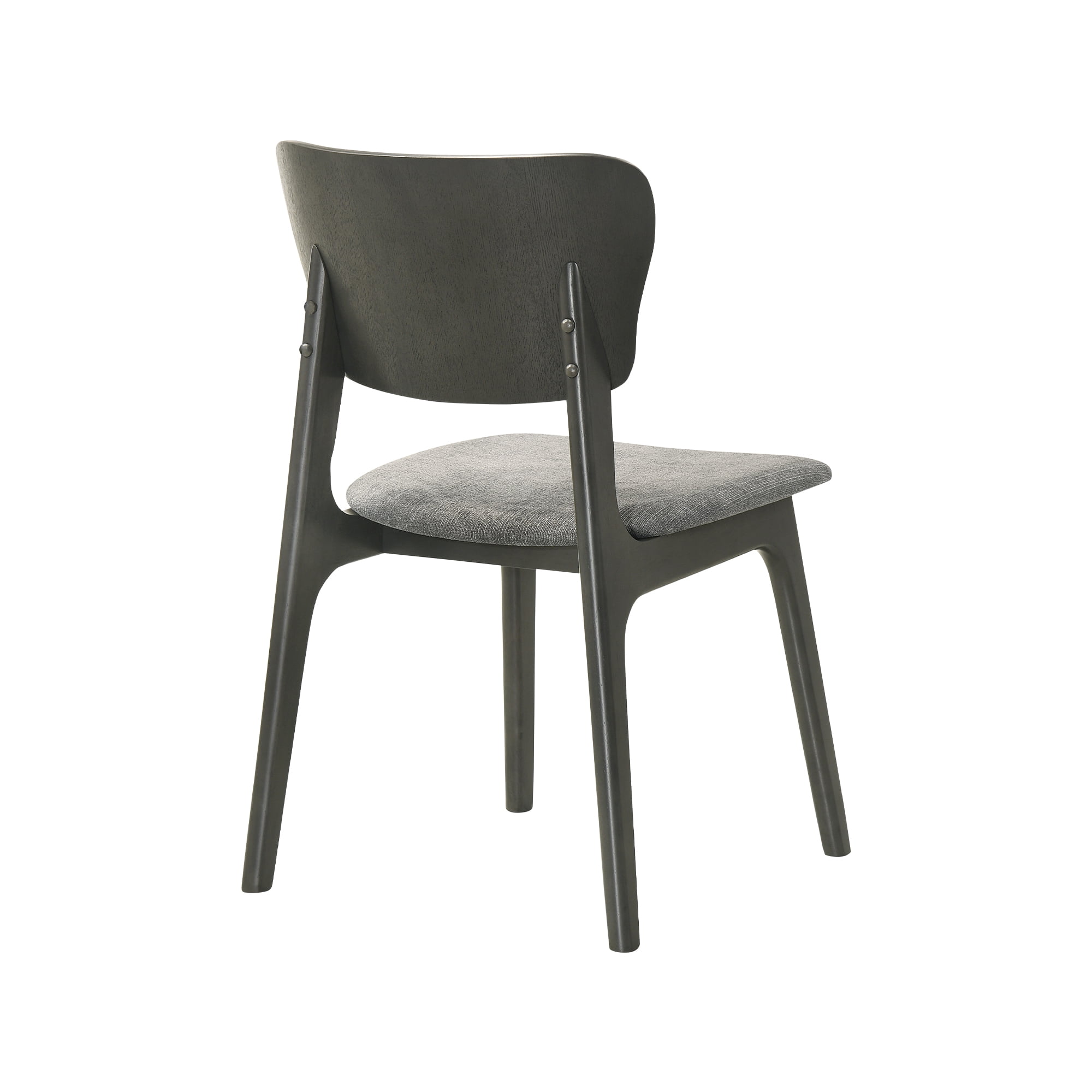 Kalia 7 Piece Wood Dining Set in Gray Finish with Gray Fabric