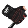 thumbnail image 4 of Guantes tácticos de medio dedo para levantamiento de pesas al aire libre para hombres y mujeres, para deportes de equitación, barra horizontal, resistentes al desgaste, con protector de muñeca, 4 of 6