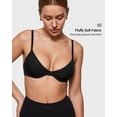 thumbnail image 3 of Women's Inbarely Plus Balconette Bra Lightly Padded Underwire Sexy Tshirt Demi Bras Supportive, 3 of 6