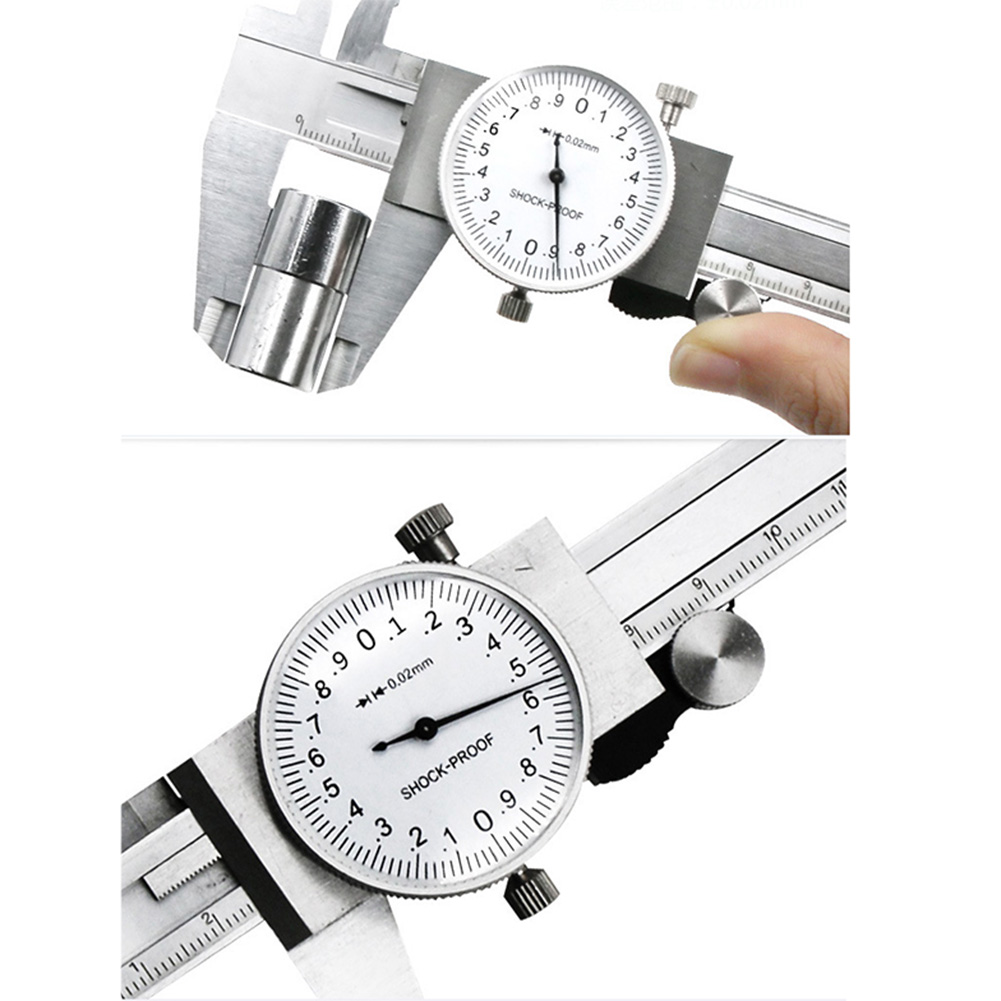 1 Pc High Precision Stainless Steel Dial Caliper 0-150mm 6'' Shockproof Table Vernier Caliper;1 Pc Caliper 0-150mm 6'' High Precision Stainless Steel Dial Caliper - image 2 of 7