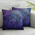 thumbnail image 3 of GOSMITH  Abstract Pillow Cushion Cover , Ocean Inspired Graphic Paisley Swirled Hand Drawn Art Print, Decorative Square Accent Pillow Case, 3 of 5