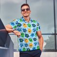 thumbnail image 4 of Balery Cartoon Monster Camisa Polo de Hombre con Estampado, de Manga Corta y Tejido Medio, Camisa Tipo Golf Polo-X-Large, 4 of 6
