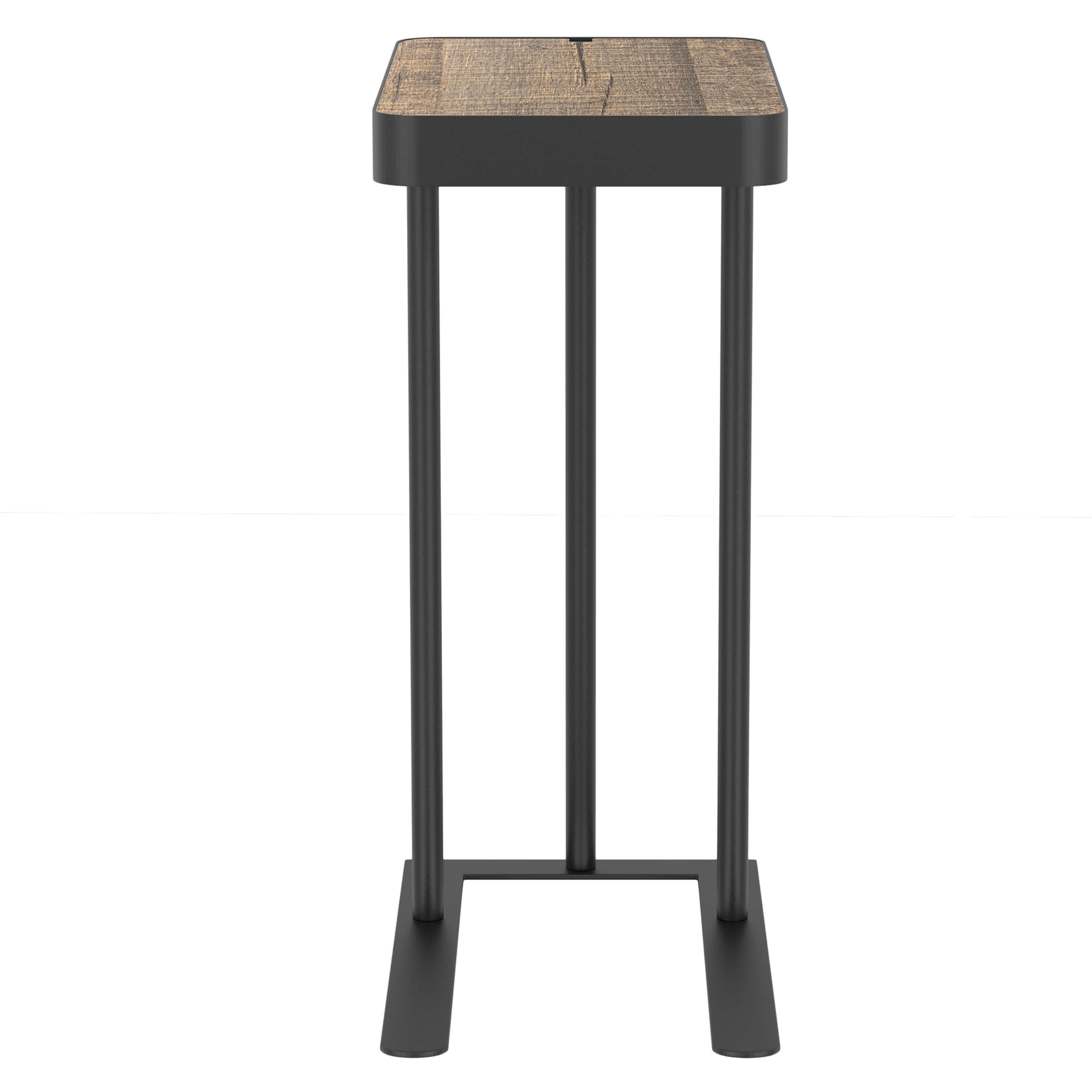 Furniture of America Asher Adjustable Side Table, Rustic Oak