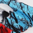 thumbnail image 3 of Robe Formelle pour Femmes Manches Longues Col Rond Robe Élégante Imprimé Halloween Automne Hiver Robe de Soirée, 3 of 6