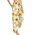 thumbnail image 2 of Kll Womens Shiba Inu Dog And Sunflower Print Pajama Pants Soft Pajama Bottoms For Women Cozy Lounge Pants, 2 of 9