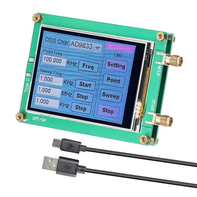 TFixol Module DDS à Écran Tactile Générateur de Signal 10 Bits DAC Onde Sinusoïdale Onde Carrée Onde Triangulaire Module Générateur de Signal