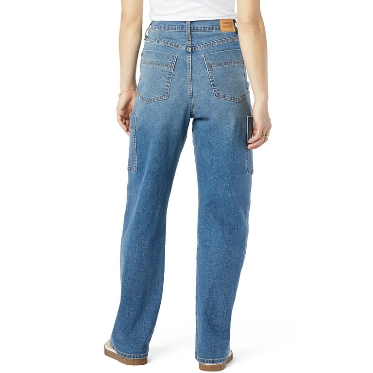 Levi Strauss Signature Women s and Women s Plus Heritage High Rise Utility Loose Straight Jean Walmart