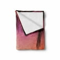 thumbnail image 2 of Tropical Soft Flannel Fleece Throw Blanket, Exotic Sunset Above the Sea Scenery from Coconut Palm Tree Leaf Heaven Picture, Cozy Plush for Indoor and Outdoor Use, 60" x 80", Pink Orange, by Ambesonne, 2 of 6
