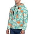 thumbnail image 3 of Naloa Cute Sloth on Floral Tree Men's Casual Hooded Collar Drawstring Hoodies Pullover Sweatshirts Casual Long Sleeve Shirts-Small, 3 of 7