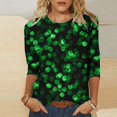 thumbnail image 2 of St Patricks Day Shirt Women Lightweight Quarter Zipper Long Sleeve V Neck Henley Sweatshirts Irish Shamrock Shirts, 2 of 5