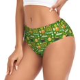 thumbnail image 2 of Fotbe traditional Irish colours Calzones Estampados para Mujer – Ropa Interior de Algodón, Cómoda, Suave y Elástica-Medium, 2 of 6