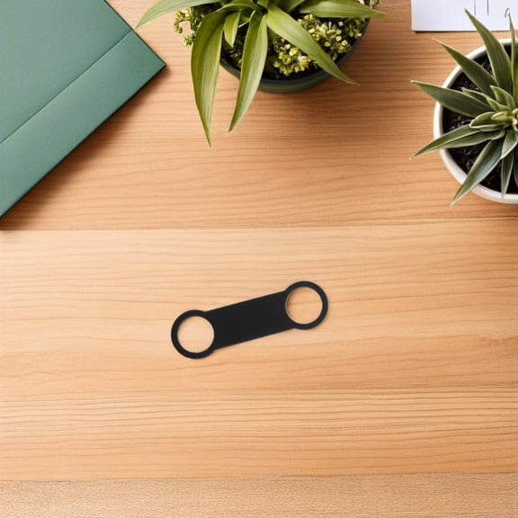 HOOWIFFY 6Pcs Dog Tag Silicone Band Replacement Black Elastic Silent No Noise Pet Tag Holder