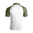 thumbnail image 7 of Hsovts Mens Color Block Polo Shirt- Turndown Collar Breathable Raglan Sleeve Lightweight Summer Casual Short Sleeve Polos Army Green 2XL, 7 of 7