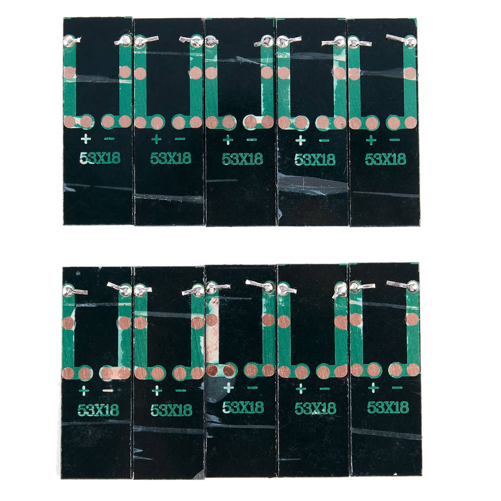 100Pcs Mini Solar Panel New 0.5V 100MA Solar Cells Photovoltaic Panels Module Sun Power Battery Charger DIY 53x18x2.5mm