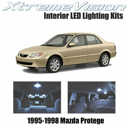 XtremeVision LED for Mazda Protege 1995-1998 (5 Pieces) Cool White Premium Interior LED Kit Package + Installation Tool