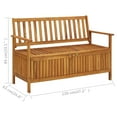 thumbnail image 4 of vidaXL Garden Storage Bench 120 cm Solid Acacia Wood, 4 of 5