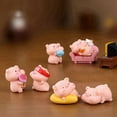 thumbnail image 5 of 30 Pcs Miniature Pigs Figurines Cute Pink Pig Family Toys Figures DIY Crafts for Fairy Garden Decoration, 5 of 8