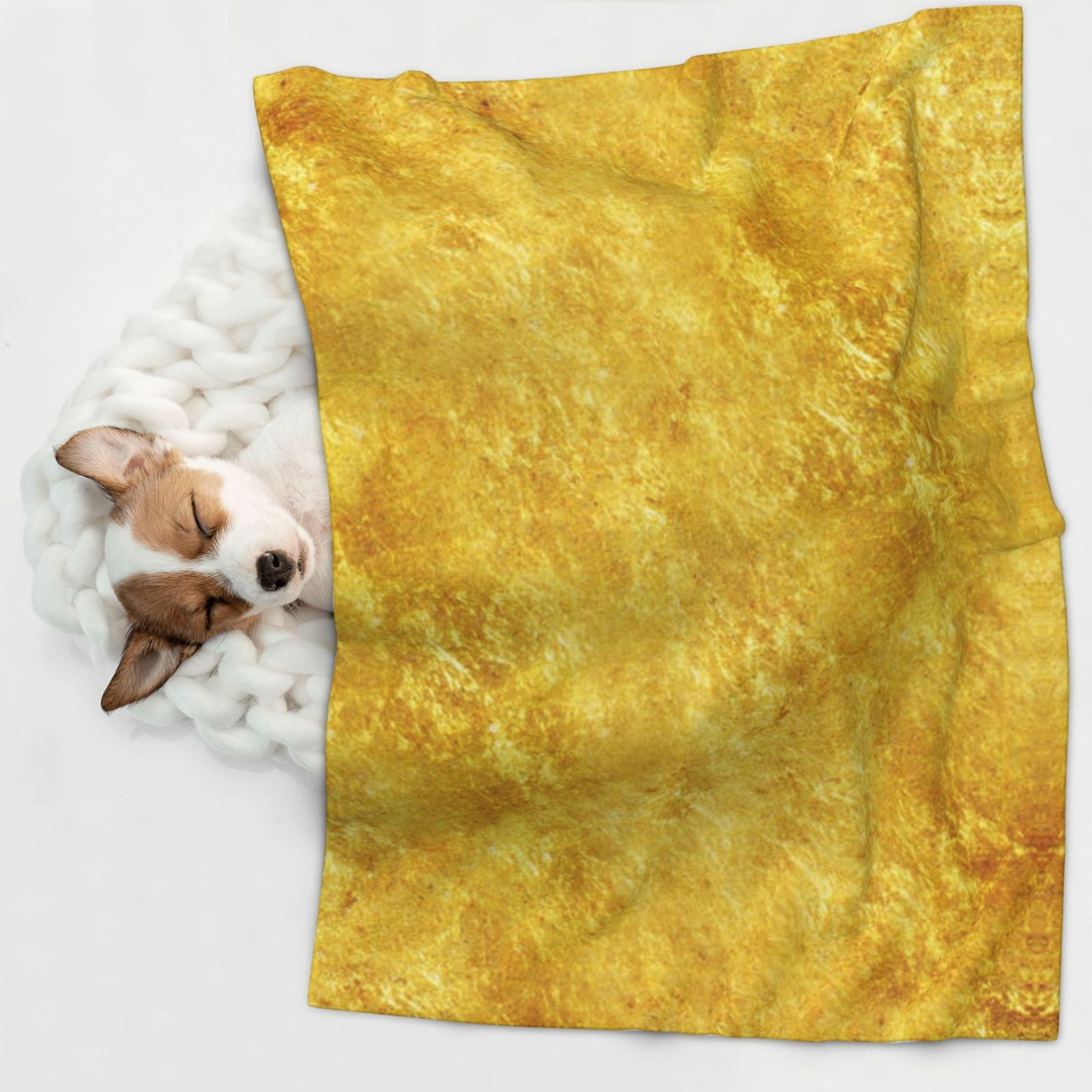 Gold Texture Glitter Dog Blanket Soft Warm Flannel Cat Blanket Great Pet Throw for Cats Puppy Small Medium Large Dog
