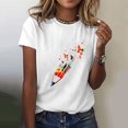 thumbnail image 2 of DHFJKG Women Casual Graphic Printed Tee Short Sleeve Crewneck T Shirt Loose Fit Summer Casual Blouses Cozy Tops, 2 of 4