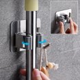 thumbnail image 4 of Stainless Steel Wall Mount Mop Holder with Punch-Free, Strong Bearing, and Easy Installation - Ideal Multi-Purpose Mop Organizer Hook for Kitchen, Bathroom, and Cleaning Accessories, 4 of 8