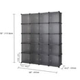 thumbnail image 2 of SalonMore 20-Cube DIY Plastic Closet Wardrobe with Hanging Rod, 2 of 7