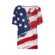 thumbnail image 4 of Fiudx Ofertas y Liquidaciones Camiseta Holgada con Cuello En V y Estampado Del Día de La Independencia para Mujer, 4 of 5