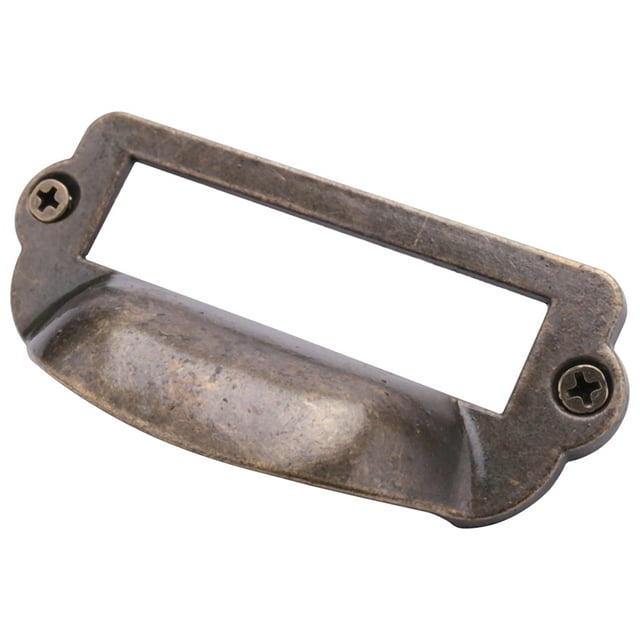 16 piezas 82x39mm Titular de la tarjeta de bronce antiguo Drawer Tire / Etiqueta Tarjeta de marcos / TAP TRATE / Gabinete Marco Manija / Nombre de archivo Titular de la tarjeta
