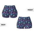 thumbnail image 5 of Fotbe Funny Skull Flower Seamless Shorts, Womens Workout Shorts High Waist Stretch Booty Short for Gym/Yoga/Running/Biking-Medium, 5 of 9