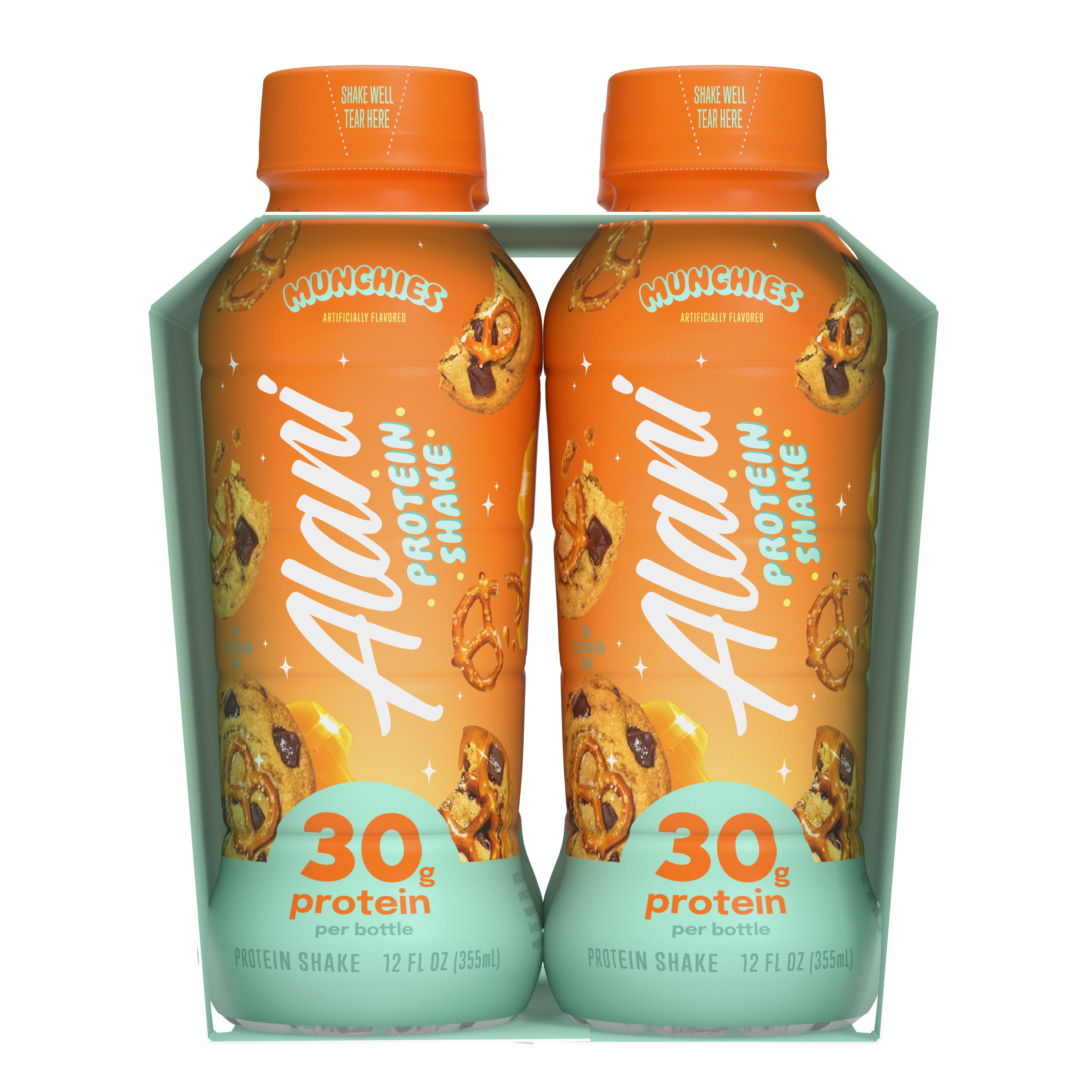 Alani Nu Protein Shake, Munchies, 12 fl oz, 4 Pack, Bottles, 30g Protein, Gluten Free