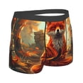 thumbnail image 4 of Haiem Maple Leaf Meditating Fox Men's Boxer Briefs, Every Day Comfort Stretch Cotton Moisture-Wicking Underwear-X-Large, 4 of 8