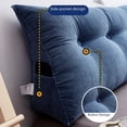 thumbnail image 2 of Cojín de noche de vellón de maíz, bolsa suave, respaldo grande, almohada de lectura, almohada triangular de protección de cintura, sofá de sala de estar, almohada suave, 2 of 5