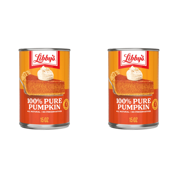 Libby's 100% Pure All-Natural Canned Pumpkin, 15 oz Pack of 2
