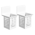 thumbnail image 2 of Organizador de pared para estante de almacenamiento de cubiertos | Portacuchillos sin punzones Tenedor de tenedor | Caja de plástico desmontable con compartimentos extraíbles | Instalación de, 2 of 6