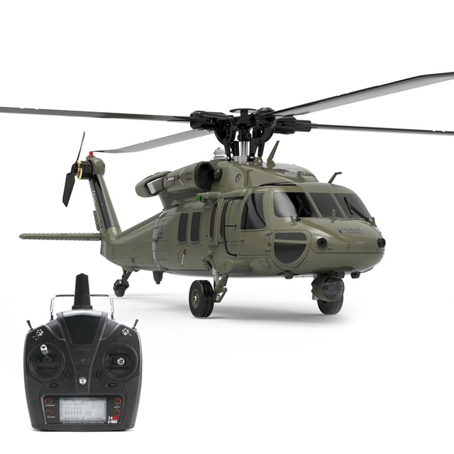 Helicóptero de juguete TFixol Army green con mando a distancia