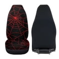 thumbnail image 4 of Uorisanigo Front Car Seat Covers Universal Red Cobweb Highback Bucket Seat Covers - Fit Most Cars, Trucks, SUVS, Vans 2 PCS Automotive Seats Cover, Washable, 4 of 7