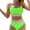 Green, variant on Puntoco Two Pieces Bathing Suit Women's Swimsuit Sexy High Waist Solid Color Panel Colorful Bikini Swimsuit Backless Split Steel Support Swimsuit Set Pink 10(XL)