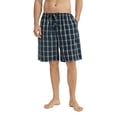 thumbnail image 5 of Vulcanodon Mens 100% Cotton Pajama Shorts, Soft Lounge Pajama Pants with Big Pockets for Men Plaid Pj Bottoms(Dark Blue-Plaid, Medium), 5 of 6