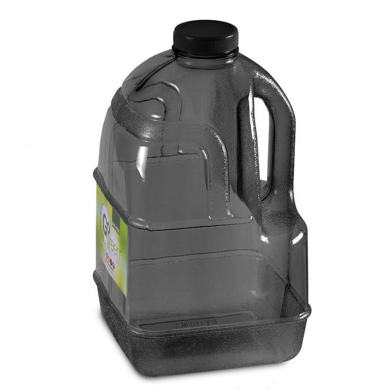 1 Gallon BpA Free Reusable Plastic Drinking Water Bottle Jug Container -  Black