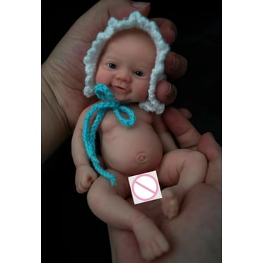 MYREBABY Kids Realistic Reborn Doll, 7-inch, Soft Silicone
