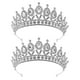 thumbnail image 1 of coronas de novia plateadas de moda con forma de lágrima y diamantes de imitación, tiara de princesa, accesorios para vestido de novia, tocado de cumpleaños, elegante corona de novia, tiara para muje, 1 of 5