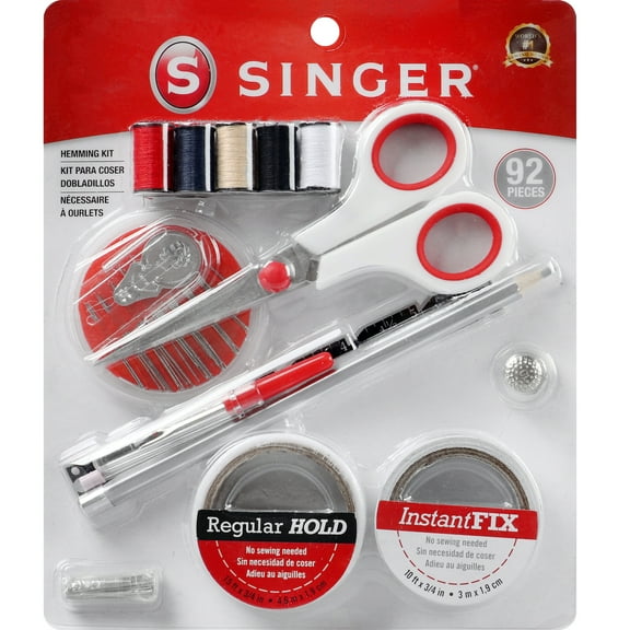 SINGER 92-Piece Hemming Kit with Thread, Needles, Pins, and Scissors