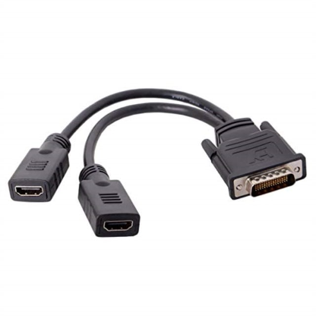 Dms 59 Pin To 2 Hdmi Cable Cabledeconn Dms 59 Pin Male To Hdmi Female Dual Monitor Extension Cable Adapter For Lhf Graphics Card Dms 59 Pin Dual Hdmi Walmart Com Walmart Com