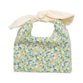 thumbnail image 1 of Portable Simple Canvas Tableware Storage Bag Outdoor Flower Picnic Bags Cute Rabbit Ear Knot Lunch Bag Food Hand Bags Retro Lunch Tote Pouch Japanese Style Lunch Box GREEN FLOWER, 1 of 1