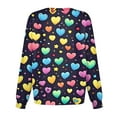 thumbnail image 4 of UoCefik Valentine's Day Scrub Jackets for Women On Clearance Long Sleeve Cute Heart Print Fashion Nurse Working Uniform Stretch Button Down Snap Front Scrub Tops with Pockets Sky Blue XXL, 4 of 4