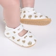 thumbnail image 5 of Yoyauz Baby Girl Mary Jane Shoes Anti Slip Rubber Sole Ballet Slippers Princess Dress Wedding Shoes Newborn Kids Shoes Toddler Shoes（0-12 Month）, 5 of 8