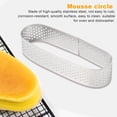 thumbnail image 3 of 6Pcs Oval French Dessert Mousse Fruit Pie Tart Ring Quiche Cake Mold, 3 of 8