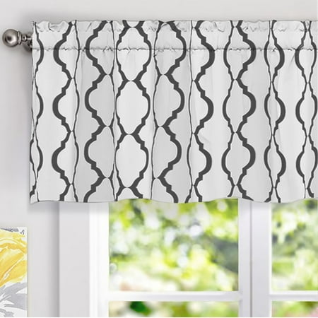 Valance Curtain Patterns - DriftAway Geovany Moroccan Geometric Trellis Pattern Window Curtain Valance 52
