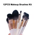 thumbnail image 3 of Kit de brochas de maquillaje de 12 Uds. Correctores de polvo de base sintética de primera para ojos TFixol  Pinceles de maquillaje, 3 of 7