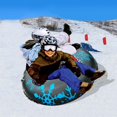 thumbnail image 2 of Inflatable Snow Tube Kids Adults Winter Fun Toy Sled Water Sledding Black, 2 of 8
