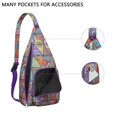 thumbnail image 2 of Fashionable Boho Sling Bag - Floral Print Crossbody Backpack, Lightweight Waterproof Anti-Theft for Teens, Adults, 2 of 3